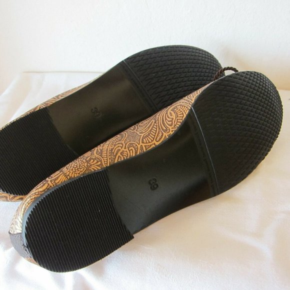 NEW JIMMY STAMPED LEATHER DAVOS GOMMA SOLES BALLET FLATS - EURO 3… - Picture 6 of 7